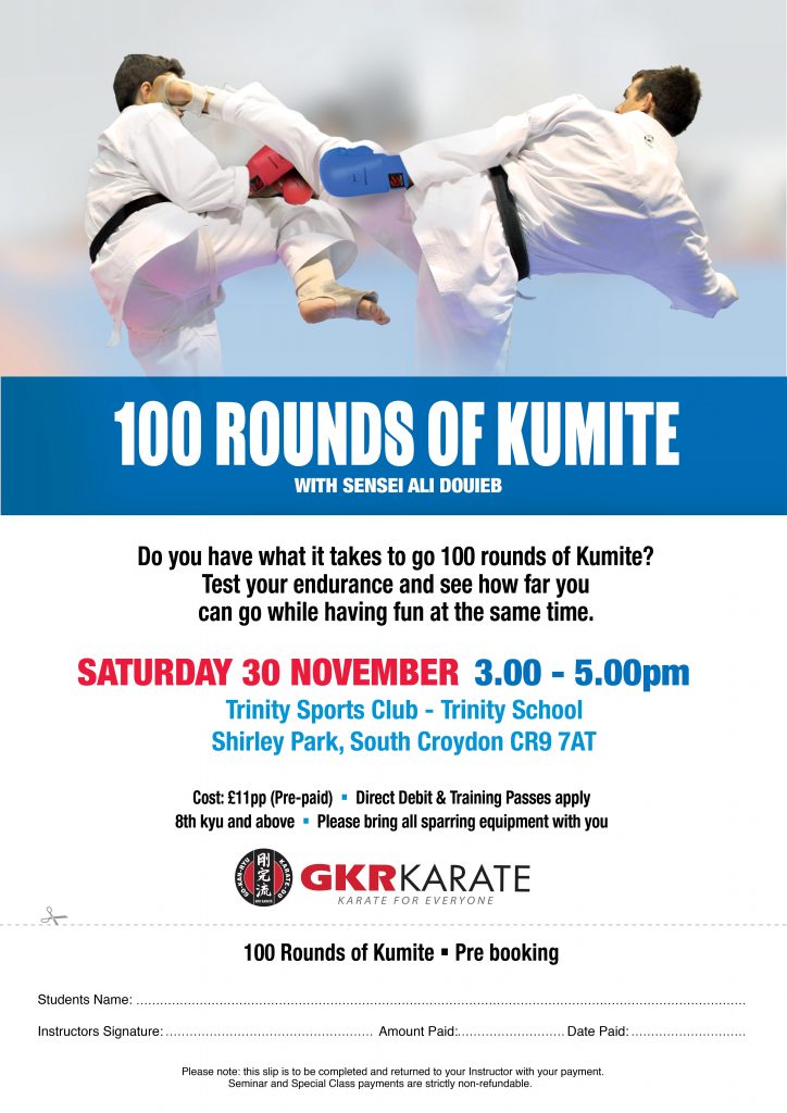 UK - 100 Rounds of Kumite | GKR Karate
