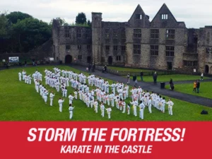 GKR Karate students in the courtyard at the historic Dudley Castle
